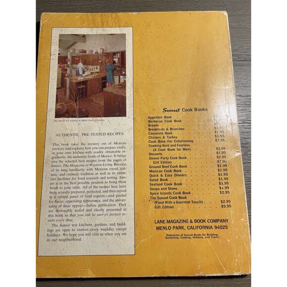 Lot 3 Sunset Mexican Cook Book Paperbacks Vintage 1969–1990 Classic Recipes - Picture 3 of 10